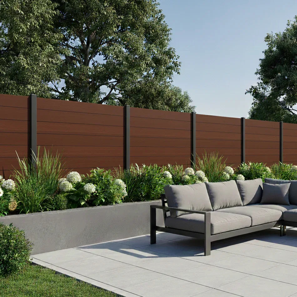 Premium Composite Fencing in Teak