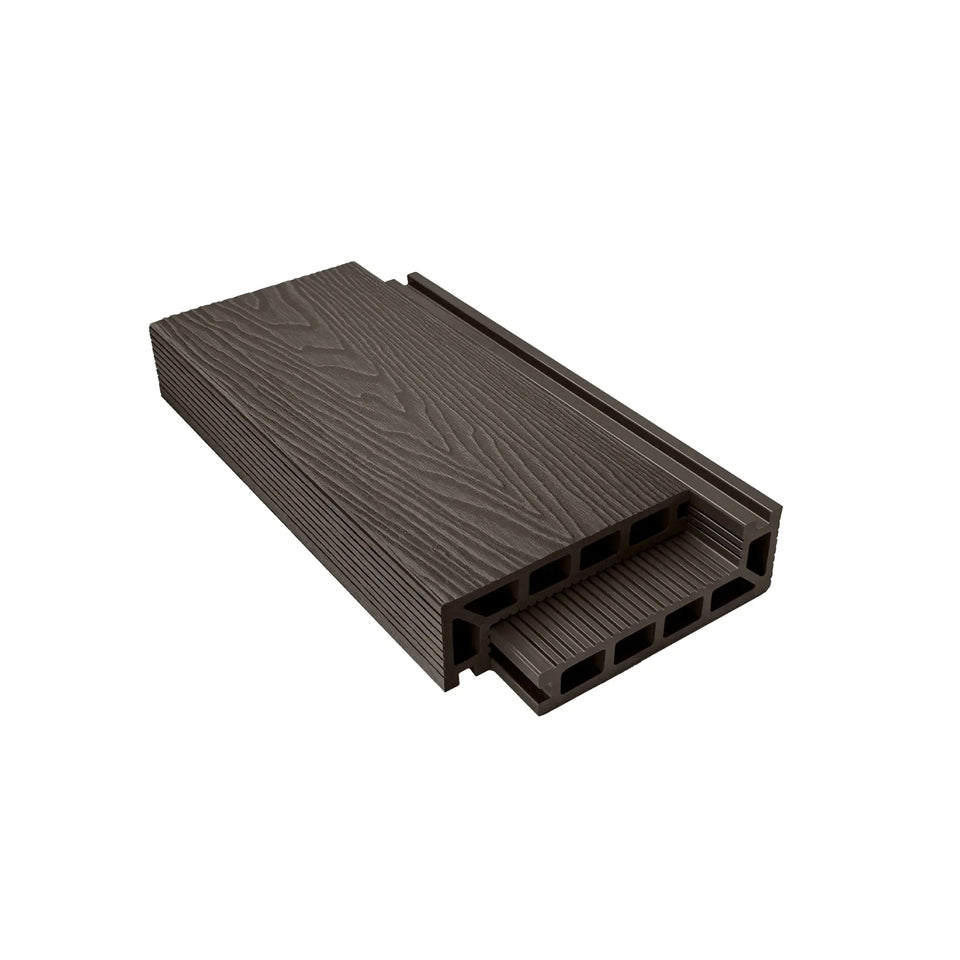 Woodgrain Composite Decking Step Edge 3.6m in Chocolate
