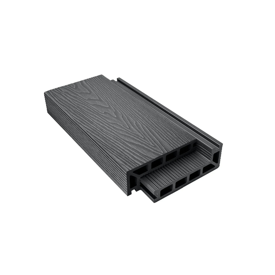 Woodgrain Composite Decking Step Edge 3.6m in Grey