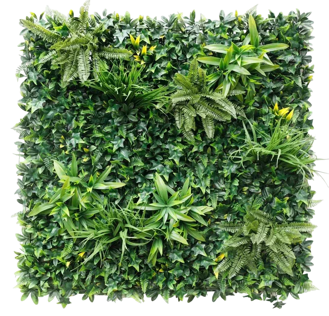 green wall plastic plants Yosemite Artificial Green Wall Panel 1m x 1m | UV Stabilised