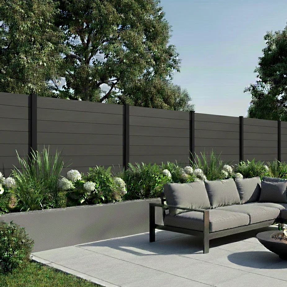 Premium Composite Fencing in Anthracite Grey