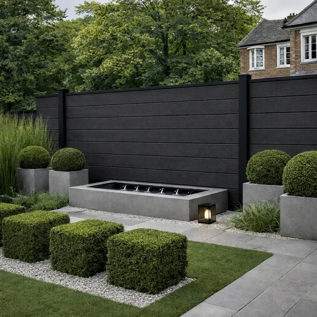 Complete Fence Premium Woodgrain Composite Fence Kit with Posts | Complete Fencing ...