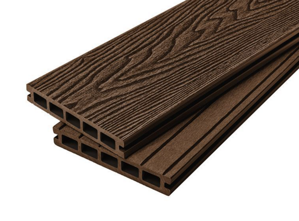 
                  
                    Woodgrain Composite Decking 3.6m – Chocolate
                  
                