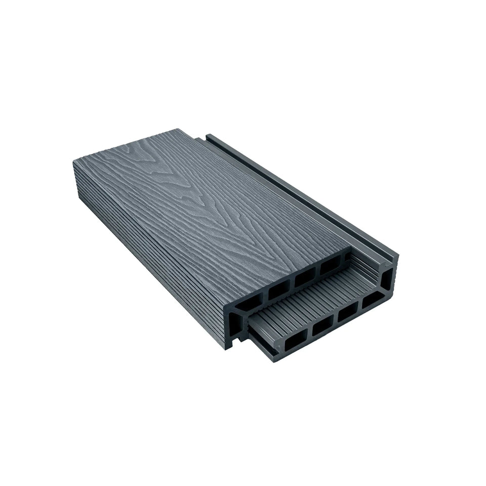 Woodgrain Composite Decking Step Edge 3.6m in Silver
