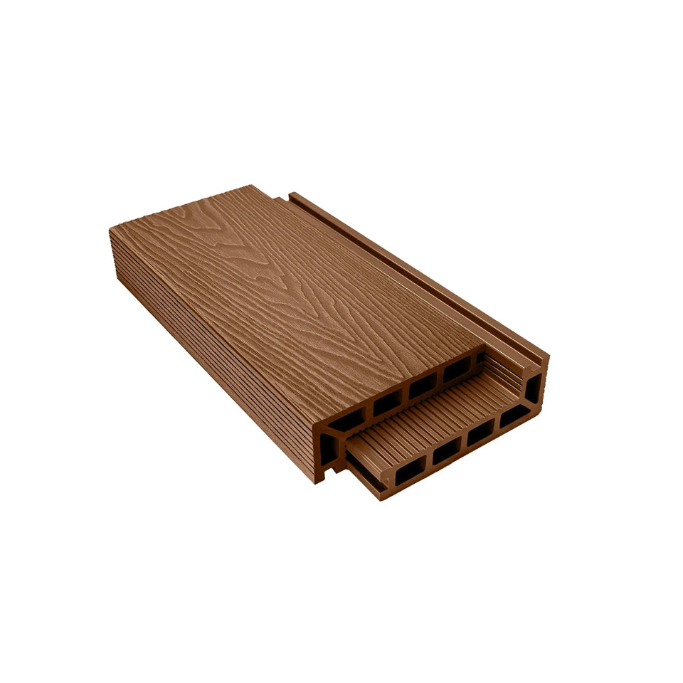 Woodgrain Composite Decking Step Edge 3.6m in Teak