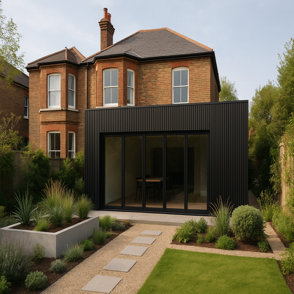 Version 1 - Side angle with contemporary garden