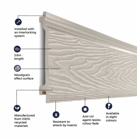 
                  
                    Woodgrain Composite Wall Cladding - Ash
                  
                